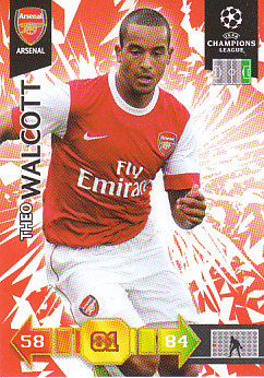 Theo Walcott Arsenal 2010/11 Panini Adrenalyn XL CL #10