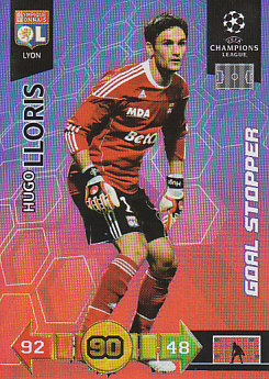 Hugo Lloris Olympique Lyonnais 2010/11 Panini Adrenalyn XL CL Goal Stopper #153