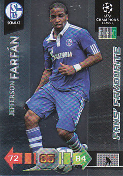 Jefferson Farfan Schalke 04 2010/11 Panini Adrenalyn XL CL Fan's Favourite #296