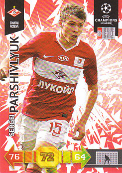 Sergei Parshivlyuk Spartak Moscow 2010/11 Panini Adrenalyn XL CL #314