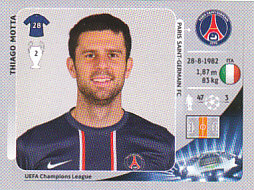 Thiago Motta Paris Saint-Germain samolepka UEFA Champions League 2012/13 #59