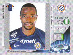 John Utaka Montpellier HSC samolepka UEFA Champions League 2012/13 #152