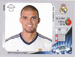 Pepe Real Madrid samolepka UEFA Champions League 2012/13 #231