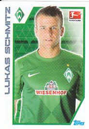 Lukas Schmitz Werder Bremen samolepka Topps Bundesliga 2012/13 #27