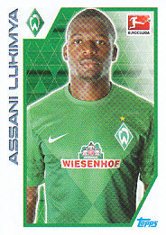Assani Lukimya Werder Bremen samolepka Topps Bundesliga 2012/13 #28