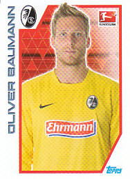 Oliver Baumann SC Freiburg samolepka Topps Bundesliga 2012/13 #90
