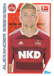 Alexander Esswein 1. FC Nurnberg samolepka Topps Bundesliga 2012/13 #255