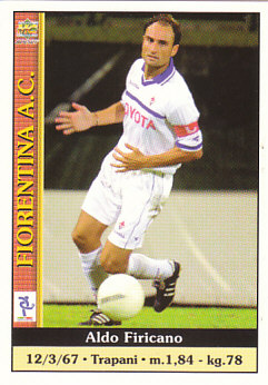 Aldo Firicano Fiorentina Mundicromo Calcio 2001 #101