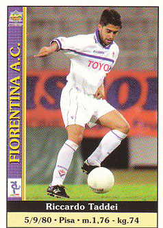 Riccardo Taddei Fiorentina Mundicromo Calcio 2001 #119
