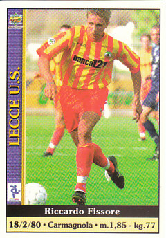 Riccardo Fissore Lecce Mundicromo Calcio 2001 #211