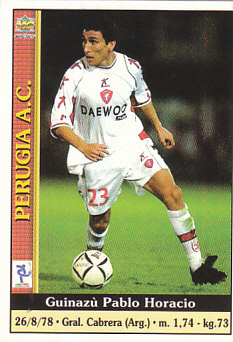 Guinazu Pablo Horacio Perugia Mundicromo Calcio 2001 #309