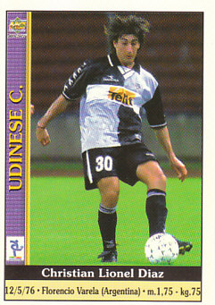 Christian Lionel Diaz Udinese Calcio Mundicromo Calcio 2001 #371