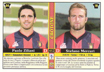 Alessandro Ambrosi/Cosimo Sarli/Paolo Ziliani/Stefano Mercuri Crotone Mundicromo Calcio 2001 #452