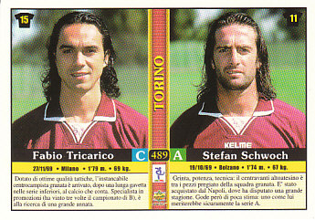Fabio Tricarico/Stefan Schwoch/Antonino Asta/Massimo Brambilla Torino Mundicromo Calcio 2001 #489