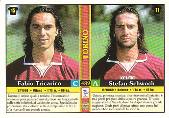 Fabio Tricarico/Stefan Schwoch/Antonino Asta/Massimo Brambilla Torino Mundicromo Calcio 2001 #489