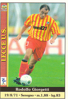 Rodolfo Giorgetti Lecce Mundicromo Calcio 2001 Ultima Ora I #508