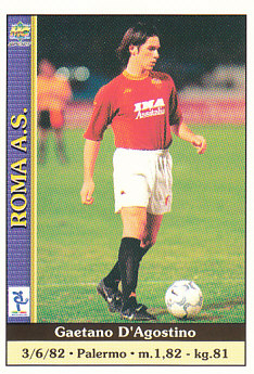 Gaetano D'Agostino AS Roma Mundicromo Calcio 2001 Ultima Ora I #526