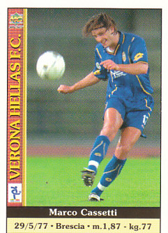Marco Cassetti Verona Mundicromo Calcio 2001 Ultima Ora I #532
