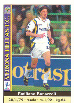 Emiliano Bonazzoli Verona Mundicromo Calcio 2001 Ultima Ora I #534