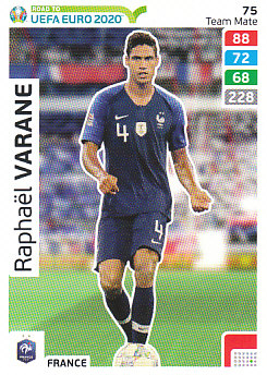 Raphael Varane France Panini Road to EURO 2020 #75