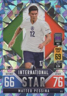 Matteo Pessina Italy Topps Match Attax 101 Road to UEFA Nations League Finals 2022 Blue Crystal Parallel #IS05b